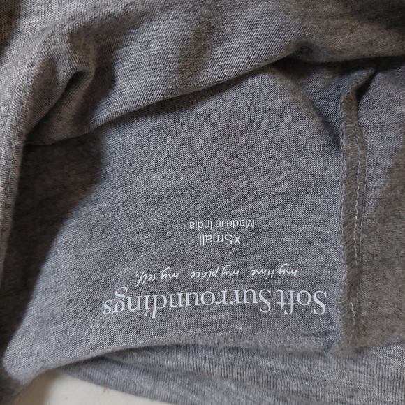 Soft Surroundings Gray Maxi Size XS Lagenlook Draped‎ Pointy  Asymmetrical Boho - Picture 3 of 9